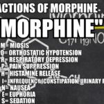 Mnemonic for Actions of Morphine