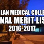 Bolan Medical College’s Final Merit List 2016-2017