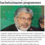 HEC to abolish 2 years Bachelors program