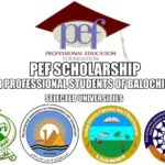 PEF Scholarship for Professional Students of Balochistan