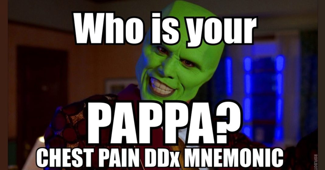 Chest Pain Differential Diagnosis Mnemonic (Easytoremember DDx)