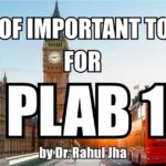 List of Important Topics for PLAB 1
