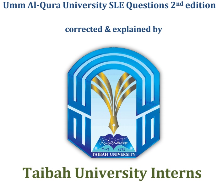 Umm Al-Qura University SLE Questions 2nd Edition PDF E-Book