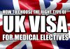 UK visa for clinical electives