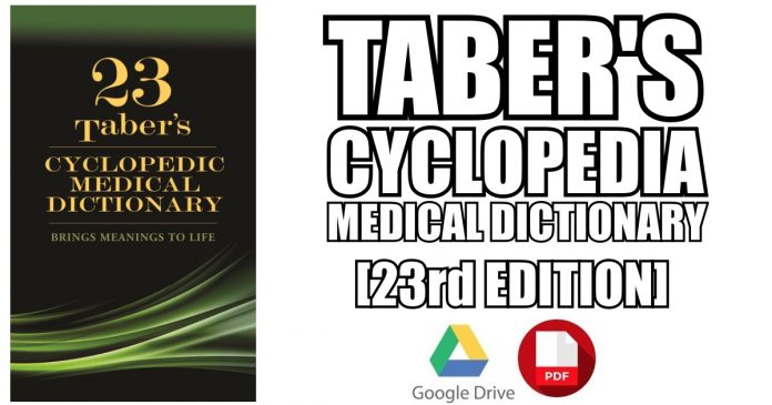 Taber's Cyclopedic Medical Dictionary 23rd Edition PDF