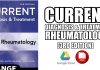 Current Diagnosis & Treatment in Rheumatology 3rd Edition PDF