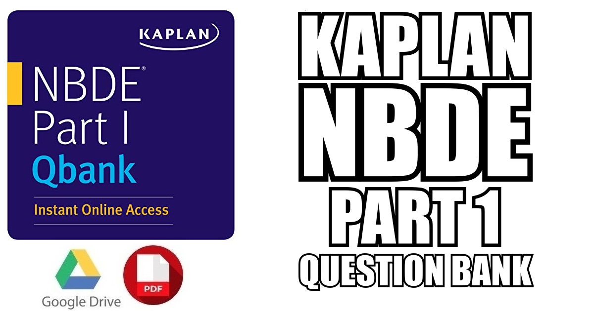 Kaplan QBank for NBDE Part 1 PDF