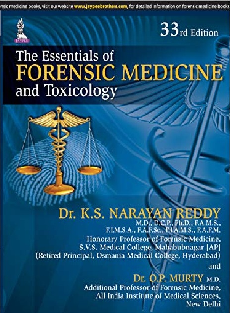 The Essentials of Forensic Medicine and Toxicology by Narayan Reddy PDF 
