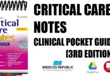 Critical Care Notes Clinical Pocket Guide 3rd Edition PDF