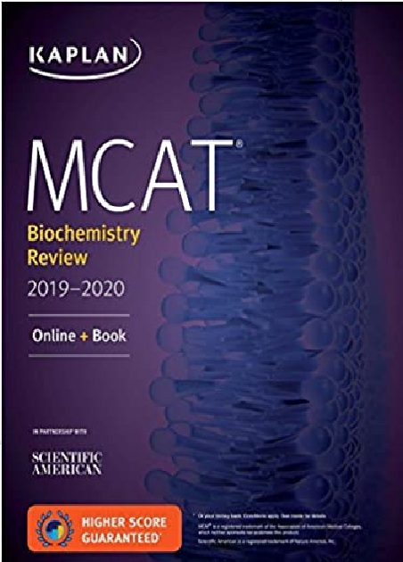 Kaplan MCAT Biochemistry Review 2019-2020: Online + Book PDF