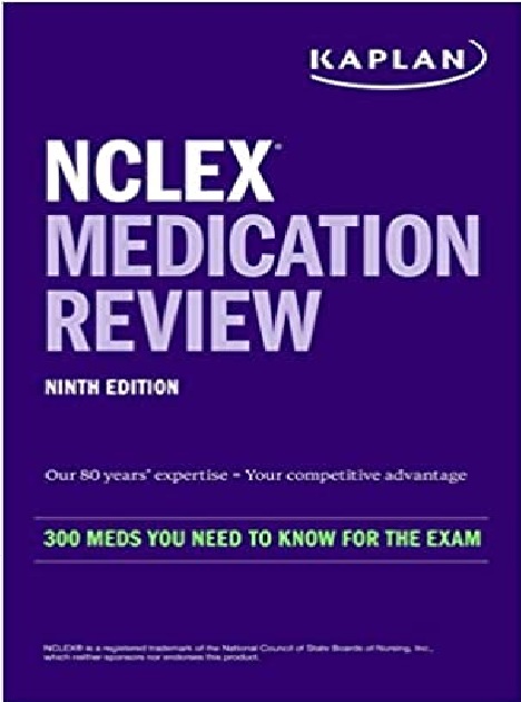 NCLEX Medication Review (Kaplan Test Prep) 9th Edition PDF