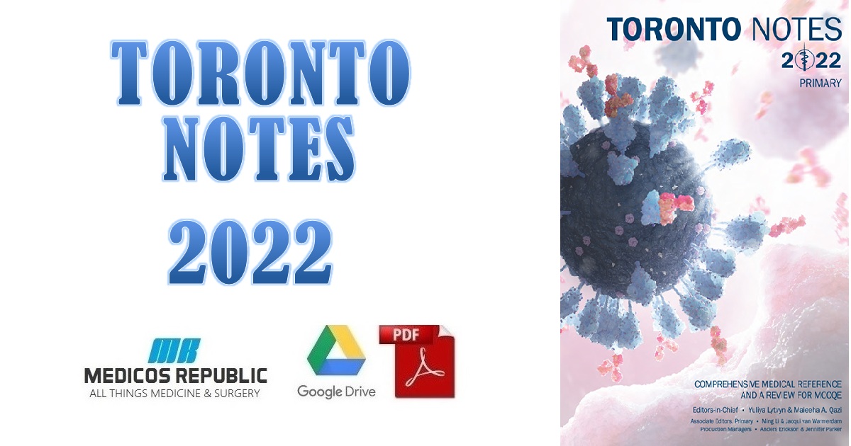 Toronto Notes 2022 PDF Free Download [Direct Link]
