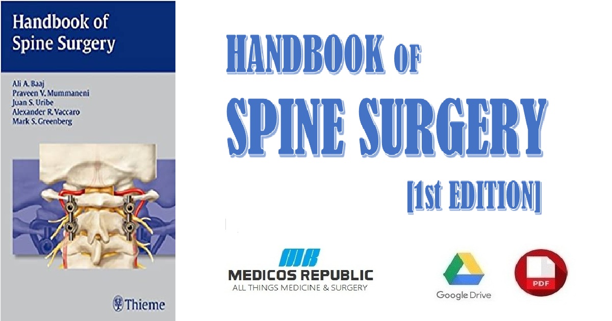 Handbook of Spine Surgery 1st Edition PDF
