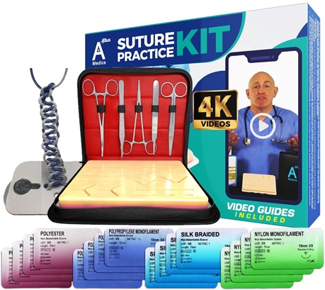 Complete Suture Practice Kit for Medical Students by A PLUS MEDICS