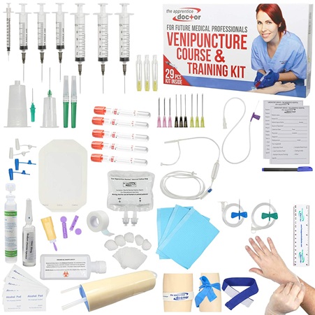 IV & Phlebotomy Practice Kit with a in-Depth Online Training Course by The Apprentice Doctor Store
