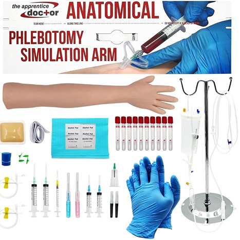 Phlebotomy Practice Kit and IV Practice Kit by The Apprentice Doctor Store (43 Pieces)