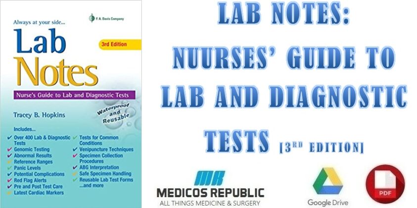 Lab Patient Notes Lab Notes: Nurses' Guide to Lab & Diagnostic Tests PDF Free Download