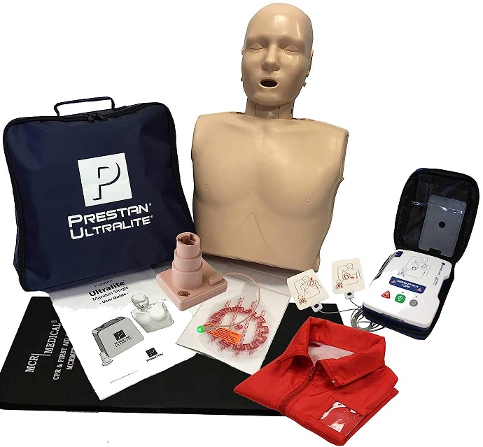 Prestan CPR Training Kit with Ultralite Manikin, UltraTrainer and MCR Accessories