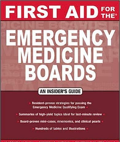 First Aid for the Emergency Medicine Boards 1st Edition PDF
