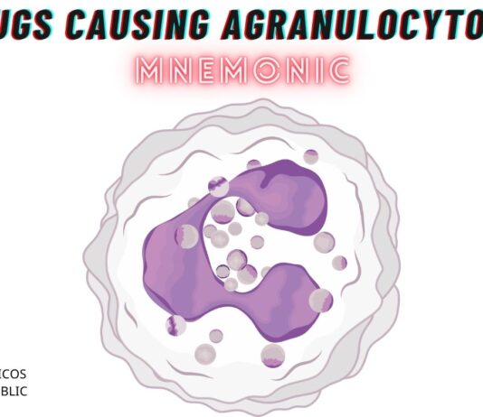 Drugs Causing Agranulocytosis Mnemonic: 8 C’s Drugs Causing Agranulocytosis Mnemonic